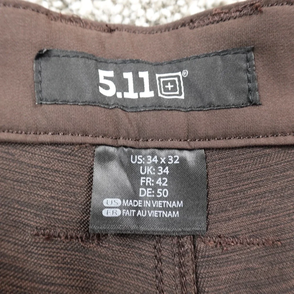 NEW 5.11 Tactical Pants Mens 34X32 Brown Defender Flex Slim Work Outdoor Stretch